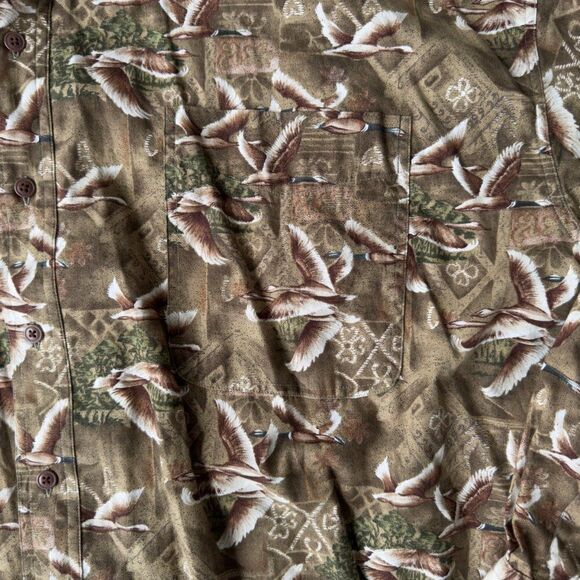 Chaps Ralph Lauren Vintage 90s Geese Button Down Shirt Big & Tall Men's 3XB - Picture 6 of 6